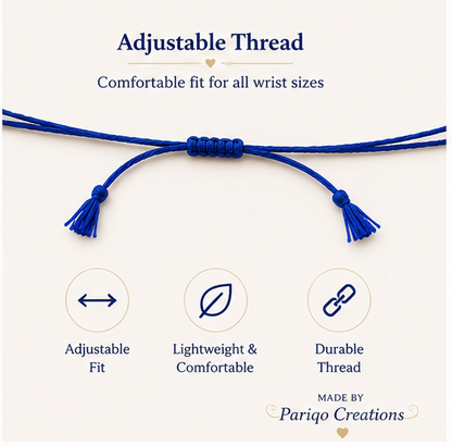 Evil Eye Rakhi for Brother set of 2 | Blue & Gold Pearl Rakhi with Adjustable Thread | Stylish Raksha Bandhan Gift for Brother