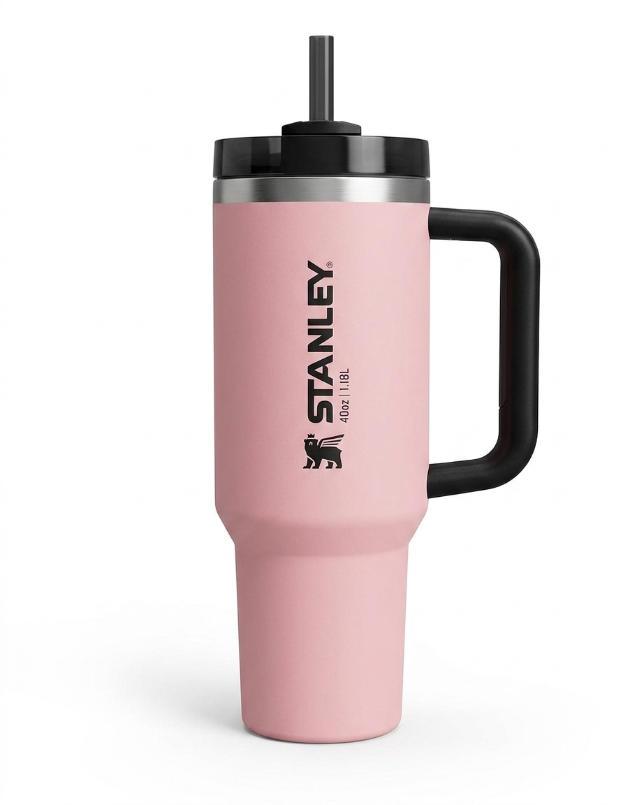 Stainless Steel Flowstate Tumbler with Handle, Large Travel Mug Water Cup for Gym, Office & Outdoor Use