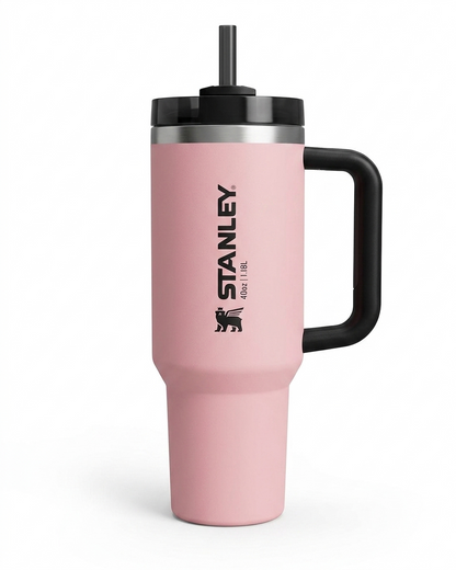 Stainless Steel Flowstate Tumbler with Handle, Large Travel Mug Water Cup for Gym, Office & Outdoor Use