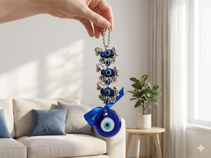 3 Horse Evil Eye Hanging Nazar Charm